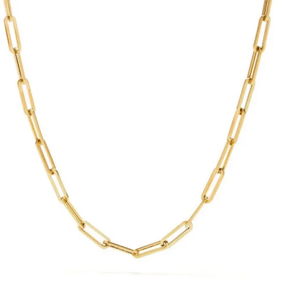 Gold plated paper clip link chain - Picture 2 of 3